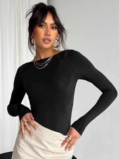 Elegant Slim Fit Long Sleeve T Shirt